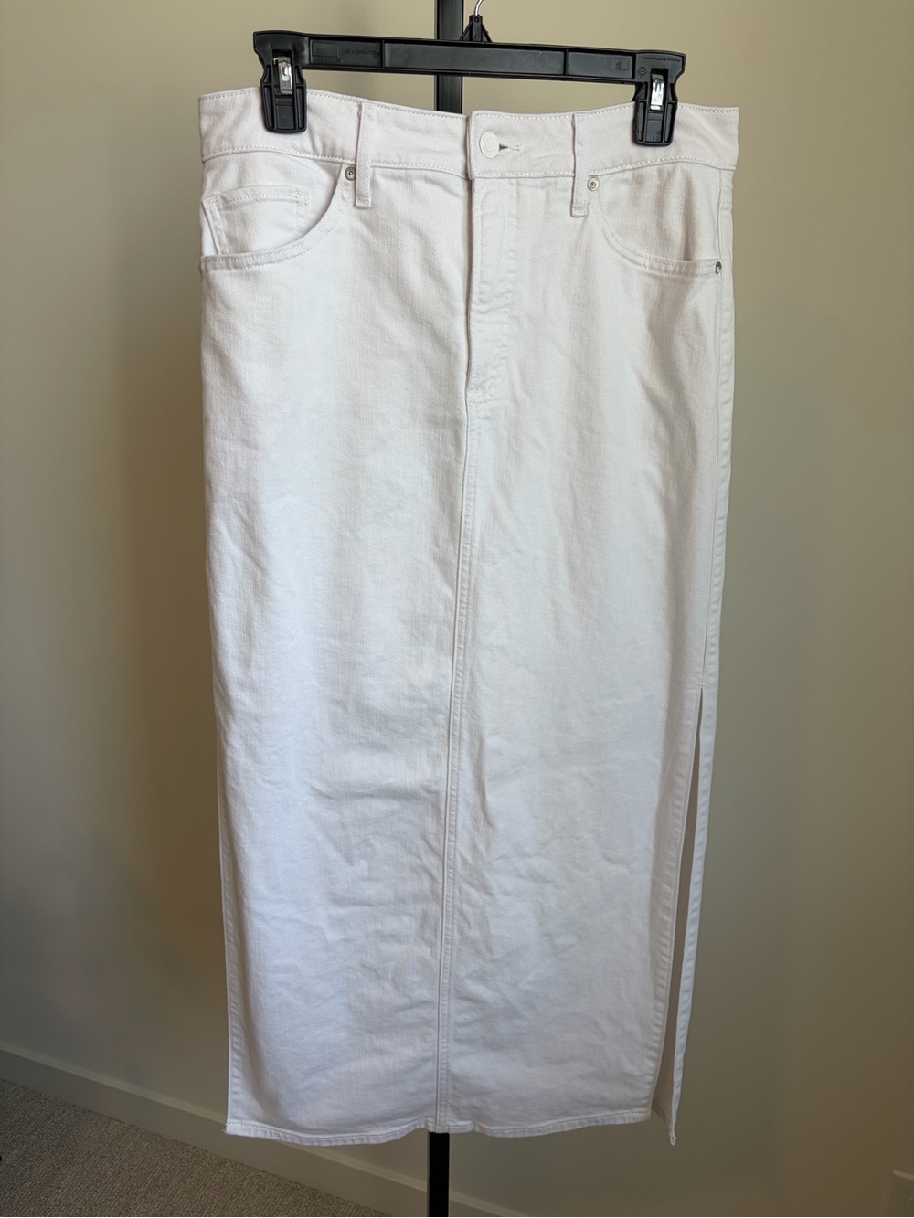 Express White Denim Maxi Skirt Size 8 High Waisted NWOT Women's 30x37